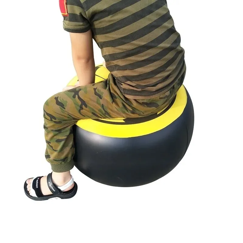 2024 Thickened PVC inflatable flocking football seat, portable travel inflatable stool retail Sure, here are three related long-tail