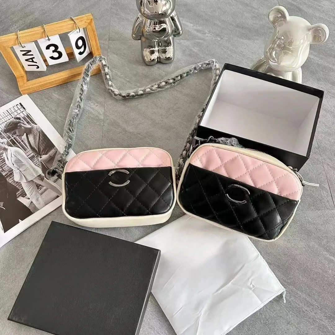 Luxury Designer Bag Women's Single Shoulder Handbag Top Quality leather Classic patchwork color Camera bag Fashion new diamond chain crossbody bags