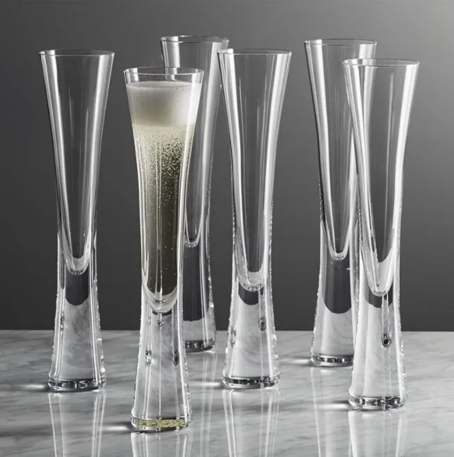 Champagne -bril Glitter Flutes Clear Cups Bubble Tulip Cocktail voor bar Party Giftwedding Bubbly Wine Glasses