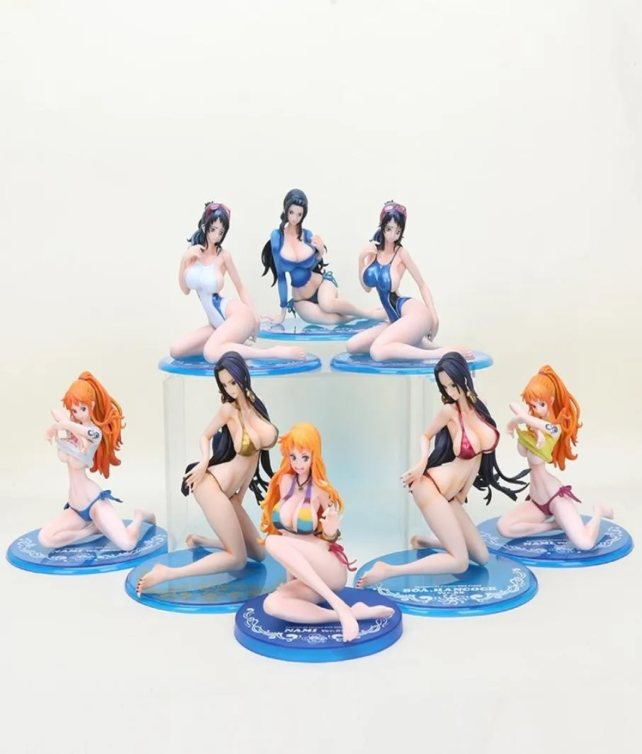 1415cm Anime One Piece Nami Robin Nico Boa Hancock Swimsuit -Swimswear Figuras de ação PVC Figuras Toy T2001173523063