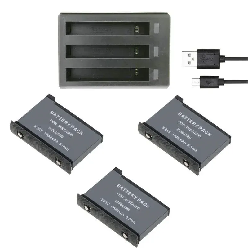 ملحقات شاحن مزدوج USB جديد/cargador لـ Insta 360 UM X2 Charger Insta360 One X2 Battery Panoramic Camera Associory