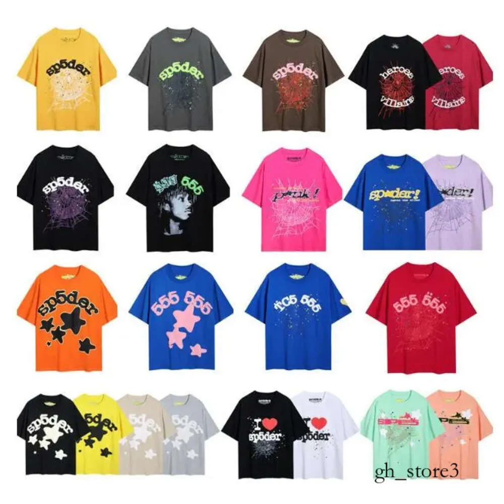 Camisa de aranha 555 Spider Tshirt camiseta camisetas camisetas de designer para homens camiseta feminina com letras sp5ider Young Thug 555555 Algodão puro verão sp5er 418