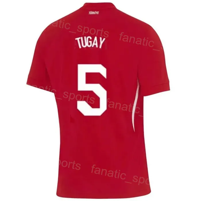 Équipe nationale 17 Guler Soccer Jersey Turquie Akgun Yuksek Kokcu Demiral Soyuncu sous Kabak Tugay 10 Calhanoglu 19 Yildiz 18 Kits de chemise de football Muldur 24/25 Euro Coupe