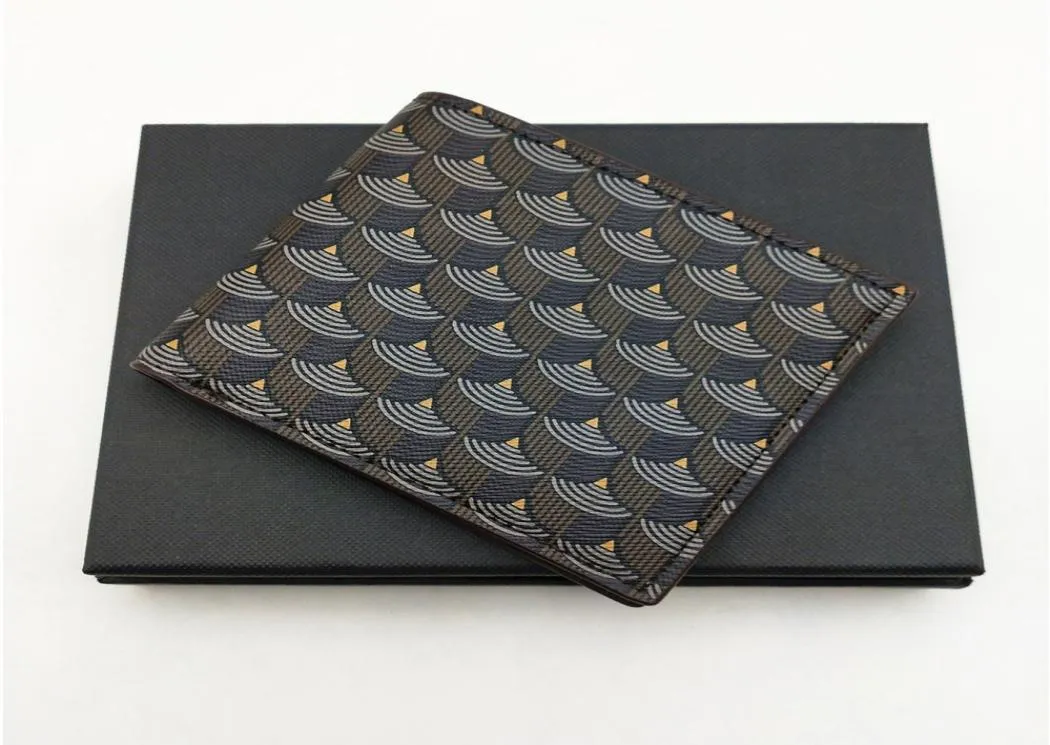 Bifold męski portfel pudełko mody portfel skórzane męskie portfele Portfel Skala oryginalny z krótkim gniazdem portfele karty Małe ryby z klasą 8330476