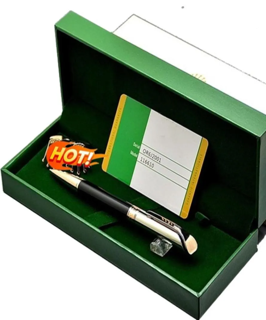 Cufflink Jewelry Cuff Green Gift Men Cufflinks Stationery Supplies Oblique Head Ballpoint Pen Good Box Sets6971497