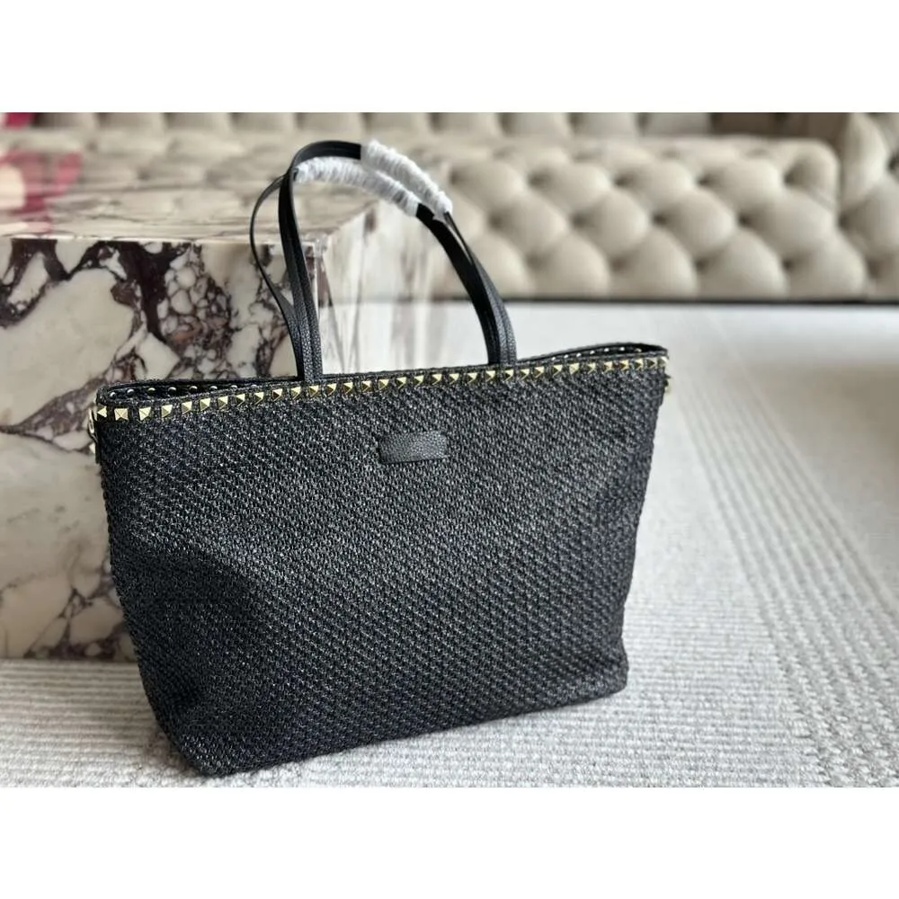 Projektantka tkana torebka czarna torba na torbę na zakupy torba na wakacje dla kobiety Cyx041801