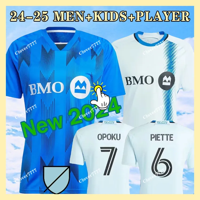 2023 2024 Cf Montreal Maillot Soccer Jerseys Kids Kit Man 23 24 футбольные рубашки Home светло -голубые голубы