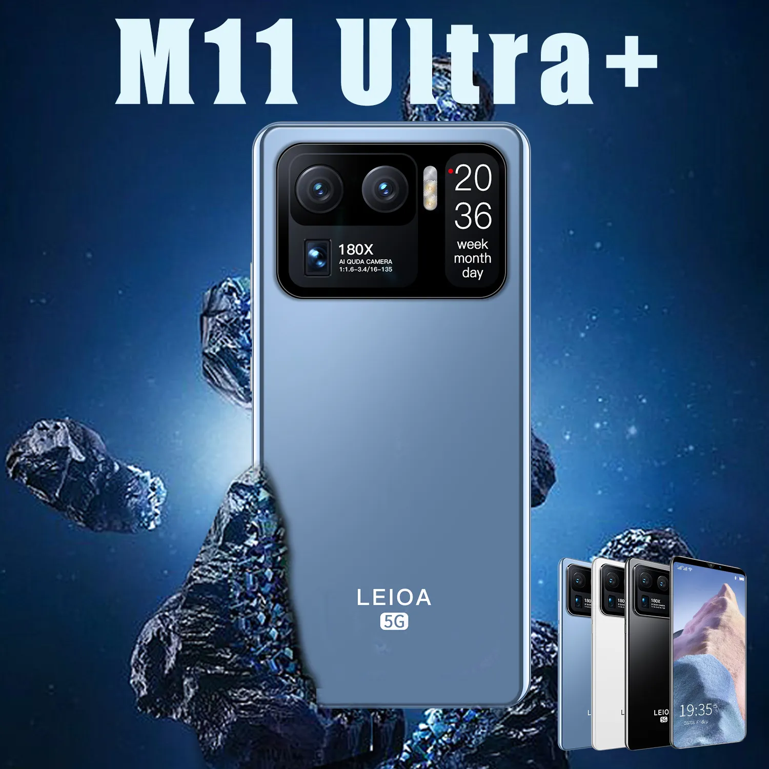 M11 Ultra Global Version Téléphone cellulaire 6,1 pouces 4800mAh Octa Core Quad 8 Go + 128 Go Caméra arrière Téléphone mobile Android Mobile 5G LTE Smartphone