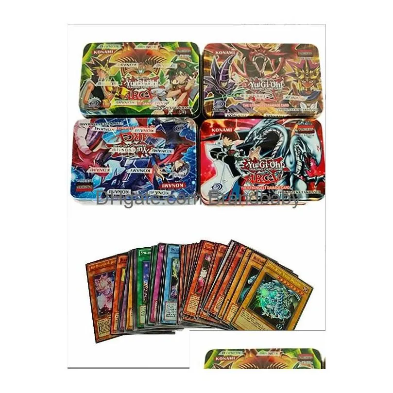 Card Games Classic Yu-Gi-King English Game Foreign Trade Yuh Iron Box Yu-Gi-Oh 40 Cards Plus 1 Flash The Packaging Pattern Is Often C Dhovx