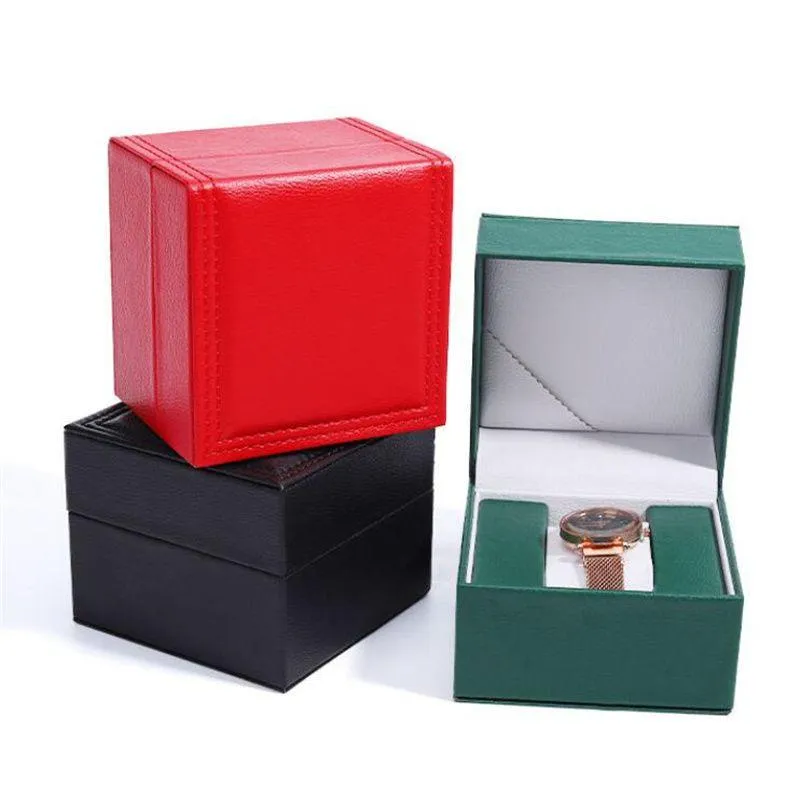 Uhr Boxen Koffer PU Leder Box Schmuck Display Geschenkhandbuch Aufbewahrungskoffer mit abnehmbaren Kissen Drop Lieferung Uhren Dhgarden Dhp0a