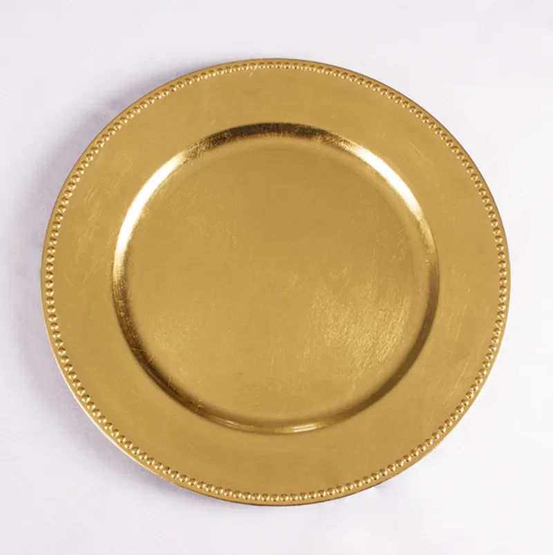 Plates Classic Charger Plates Service Dinner Charger Plate Wedding Party Decoration Gold Silver