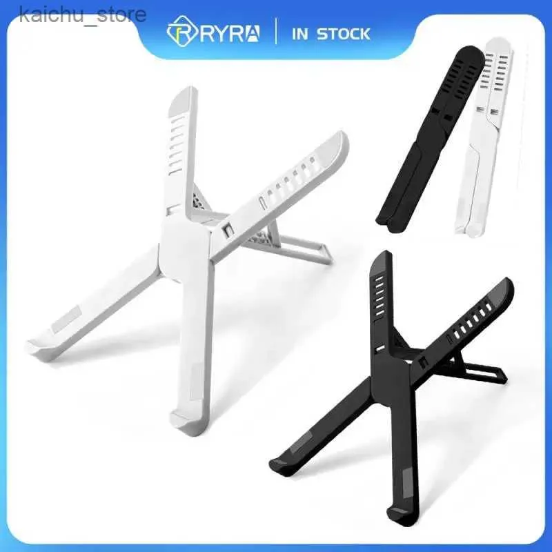 Andra datorkomponenter RYRA Folding Ultralight Laptop Stand Desktop Cooling Base Stand Justerbar Riser Laptop and Tablet Accessories Y240418