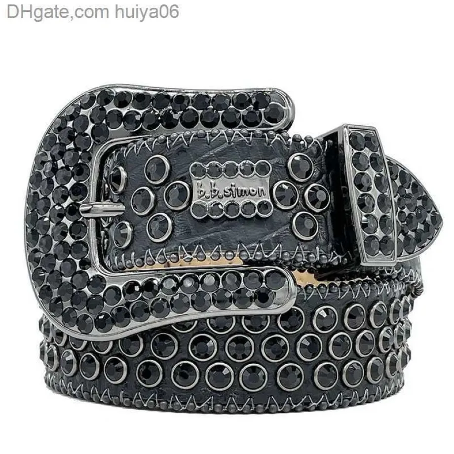 Мужчины женщины BB Simon Belt Luxury Designer Relt Retro Buckle Rifts 20 Color Crystal Diamond Huiya06251F