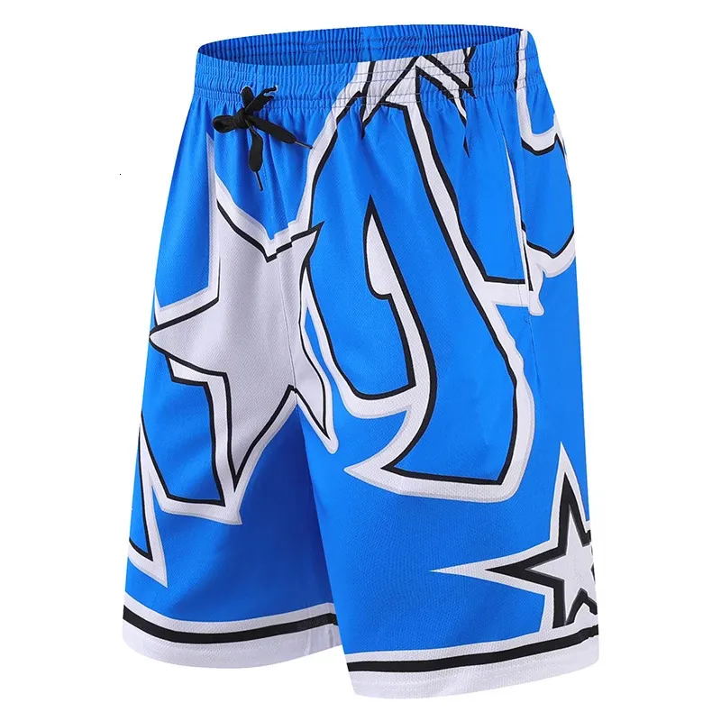 Men Basketball Shorts 1 Estrella Entrenamiento de fitness transpirable Secado rápido 2 Palacos de ocio