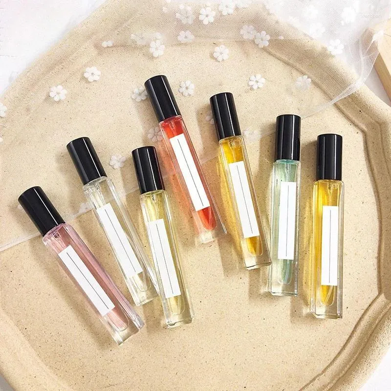 Storage Bottles 10ml Square Round Glass Perfume Bottle Simple and Portable  Small Style Refill Travel Thick-Soled Spray