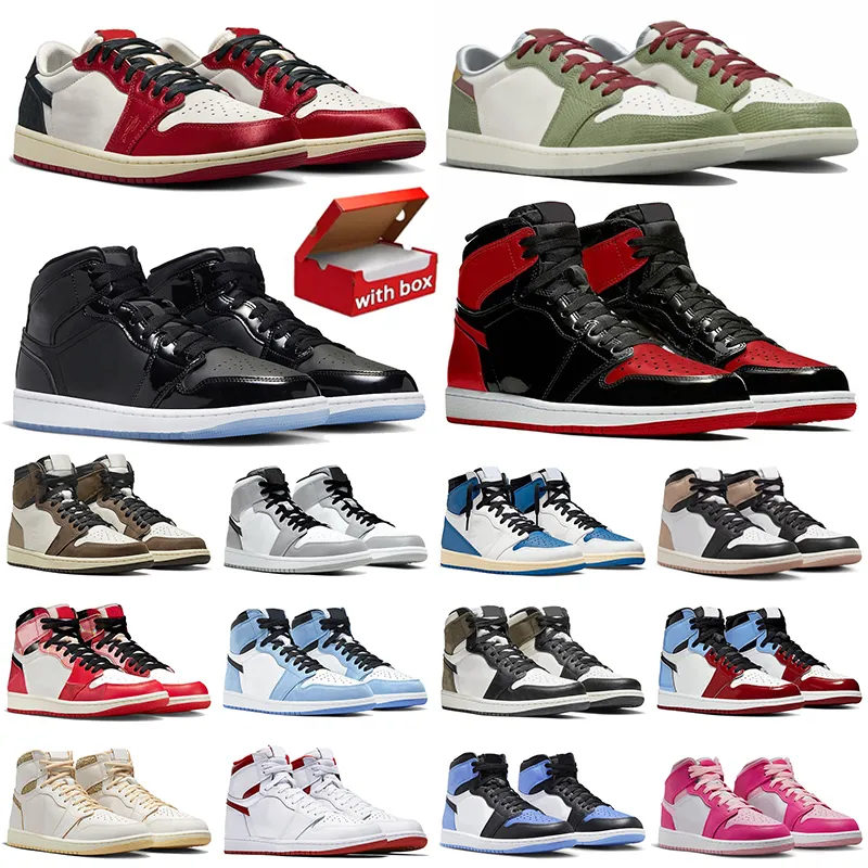 air jordan 1 retro travis scott aj1 off white 신형 1s 분실물 모집 농구화 Jumpman 1 운동화 짙은 색 모카택시 검은색 발가락 초황실 소나무 녹색 음영 해성대학 남회색 안개 남자식 여자 운동화