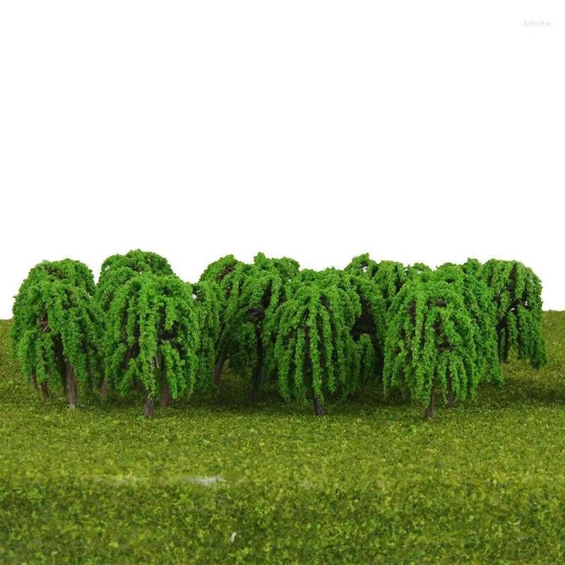 Dekorativa blommor Hållbara användbara bekväma modell Tree Greenery Plant Toy Willow 25st Decoration Display Home Kitchen Plastic Harts