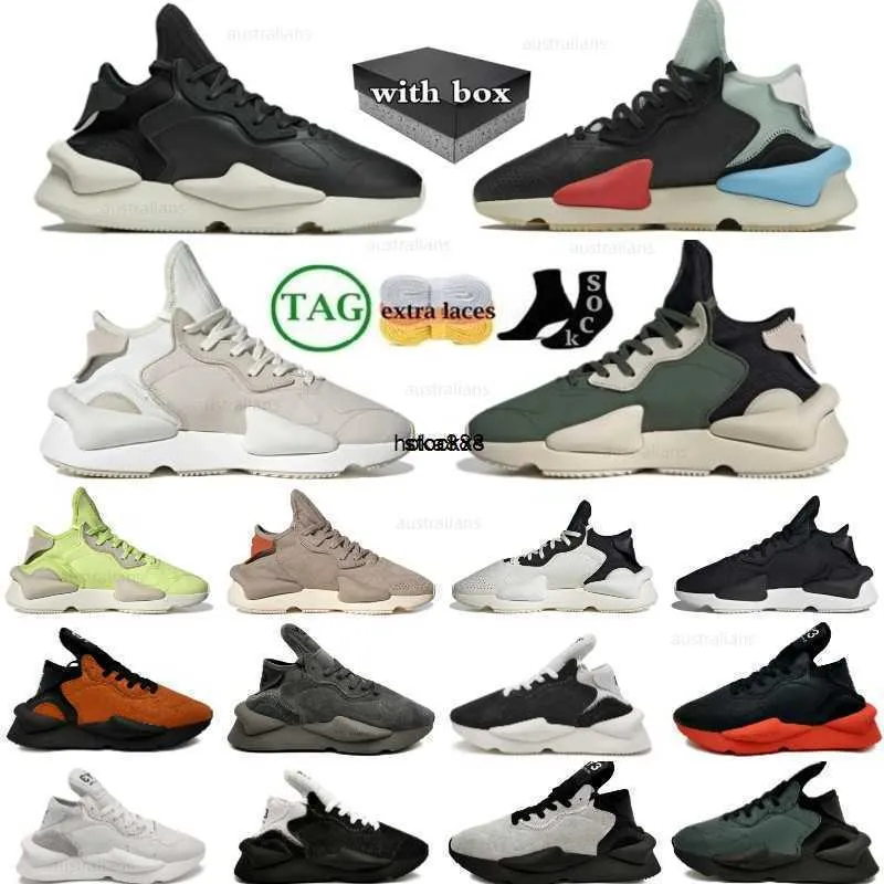 Y-3 Kaiwa Triple Black Y3 Blush vert beige rave vert luxuriant Red Mens Casual Chaussures