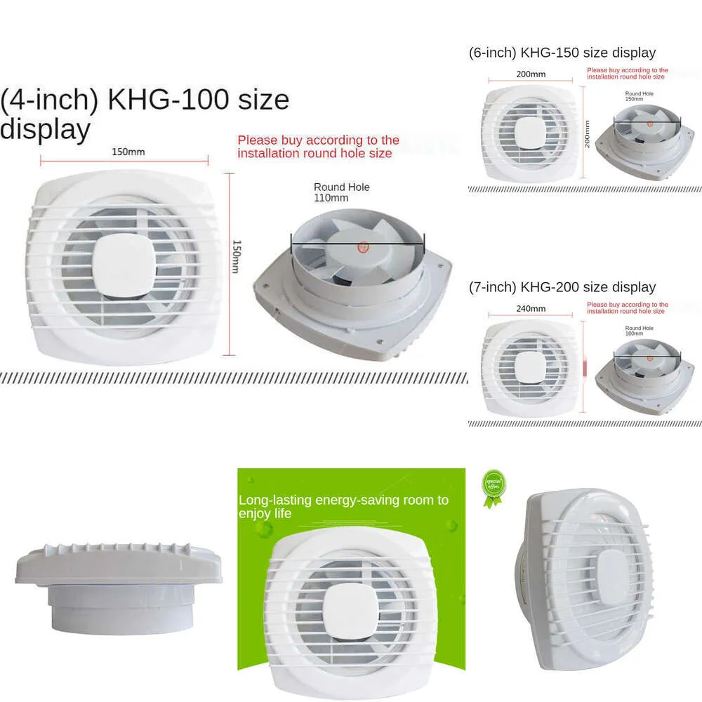 Inline badrum kök fönster väggmontering luft ventilation ventilation avgaser fläkt badrum hängande väggkanal luftrengöring fläkt