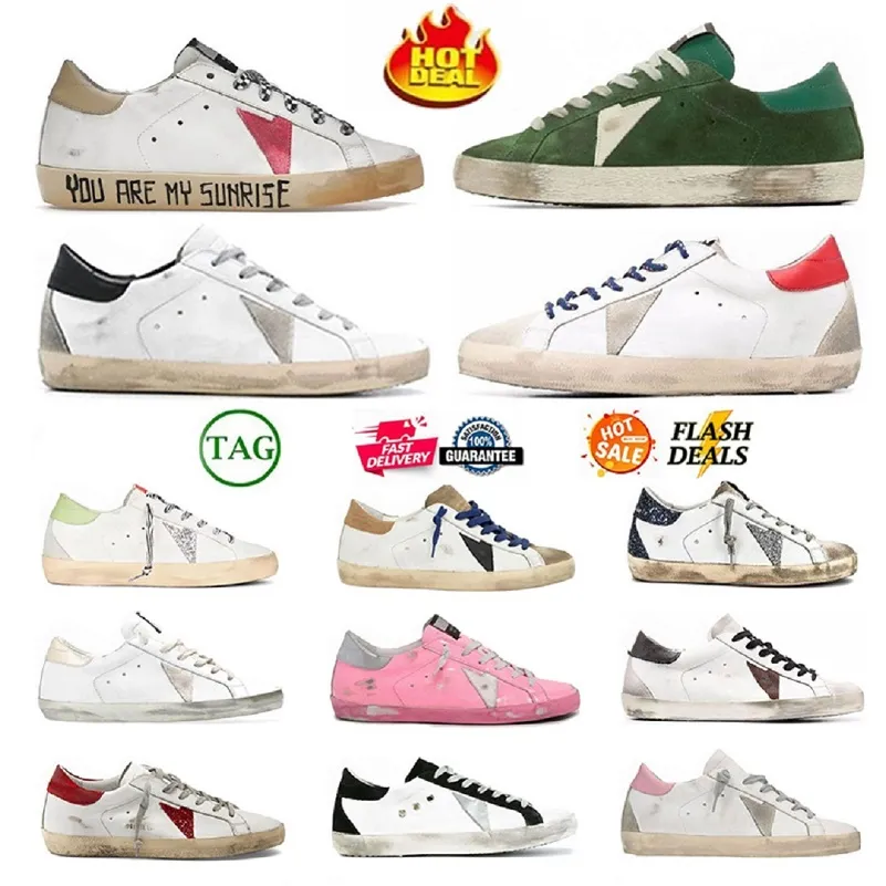 Chaussures de créateurs baskets dorées superstar petites chaussures sales fashion chaussures décontractées pour faire l'ancienne chaussure de tendance sportive extérieure en plein air multicolore