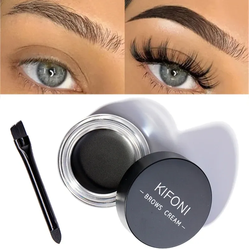 Amplaceurs 5 Color Black Coffee Everrebrow Tint imperméable Longueur Lastion de sourcils Sourceur Dye Gel Cosmetic Makeup Makeup Eye Mever Crème avec pinceau