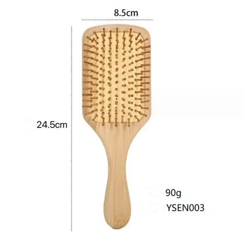 Air cushion Comb Hairdressing Wood Massage Hairbrush Hairbrush Paddle Comb Easy For Wet or Dry Use Flexible bristles All Hair Types Long Thick Curly