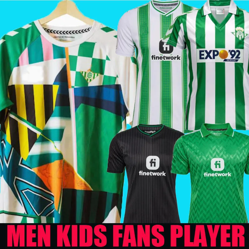 2023/2024 Real Betis Isco Soccer Jerseys Spring Festival Pre-Match 23 24 Joaquin Fekir B.Iglesias Canales Willian J Shirt William Juanmi Football Unform Kids