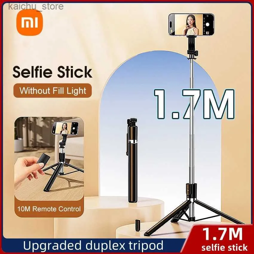 Selfie Monopods Bluetooth Selfie Stick Light Mobiltelefon Holder Stativ Telefon Stativ Trådlös fjärrkontroll mini utdragbar selfie stick y240418