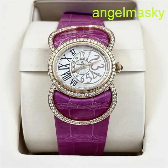 Unisex Ap Wrist Watch Women's Millennium Series 18K Rose Gold Original Diamond Manual Mechanical Watch Luxury Swiss Watch 28mm Diameter 77226or.zz.A012SU