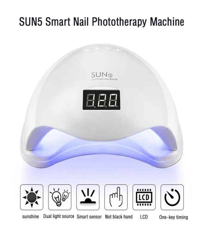 Sun5 48w Drycield UV светодиод для лампы для ногтей.