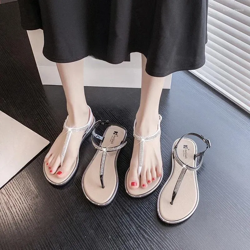 Casual Shoes 2024 Summer Fashion Comfortable Elegant Wear-resistant Versatile Flat Sandals Women's
