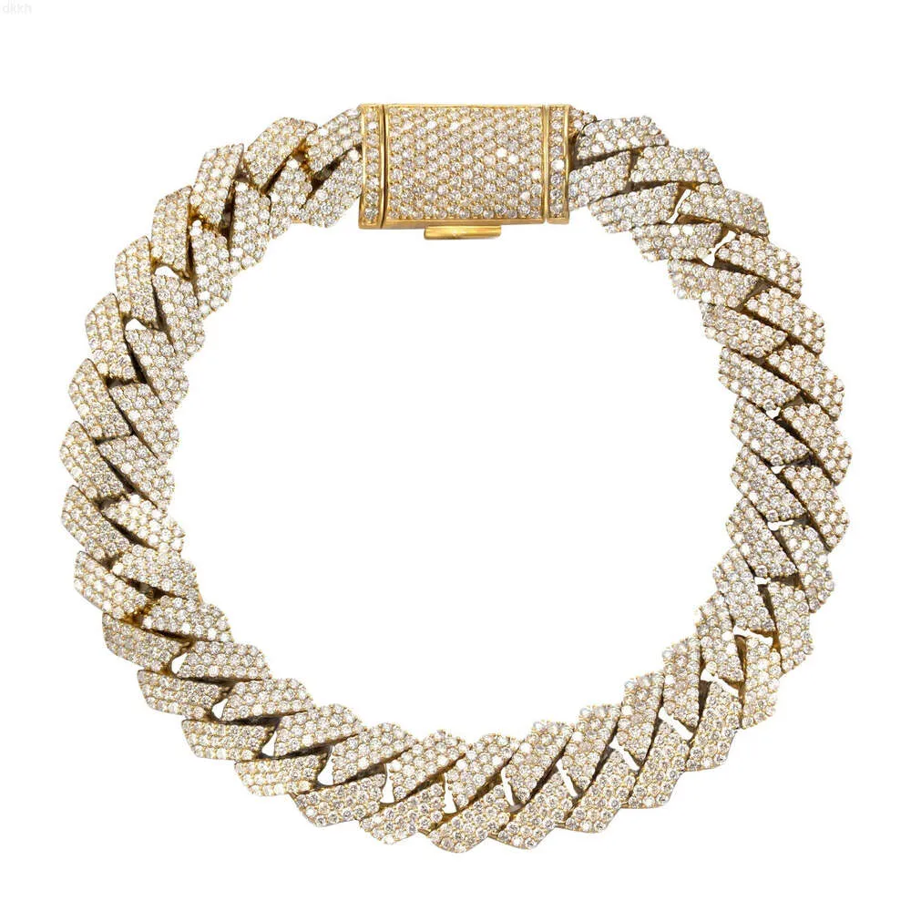 Lyxanpassad 7mm 8mm 10mm 12,5mm 15mm Classic 18K Gold Plating Miami Cuban Link Chain Armband för män och kvinnor