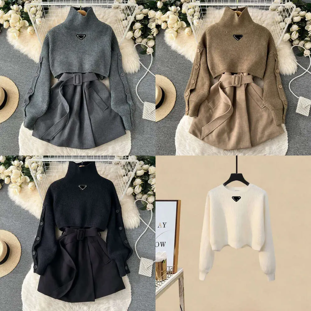 Winter 2023 Gentle Fashion Style Knitted Vest Designer Sweater Temperament Dress Set China's First-class Main Brand Creation