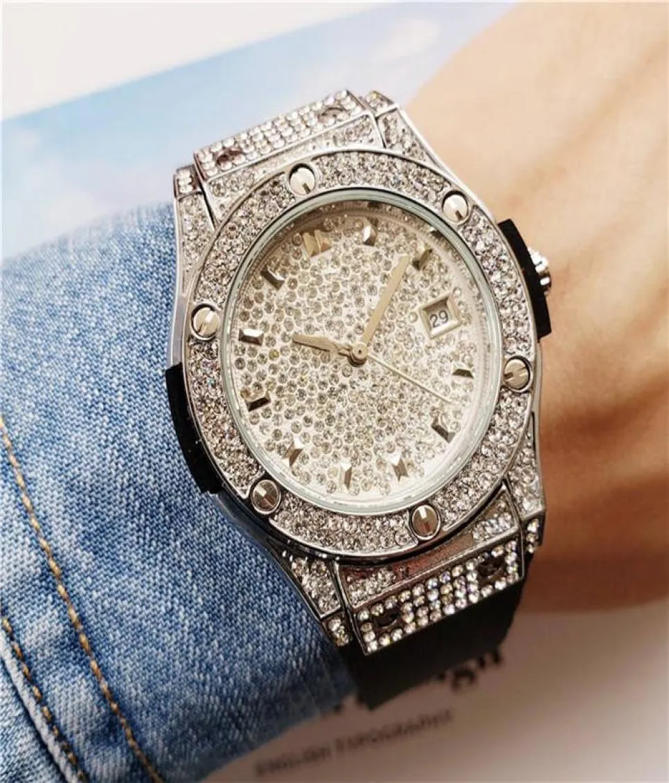 2020 Fashion Womens Diamonds Luxury Designer Watches Quartz Движение резиновое ремешок высочайшего качества с календарем Orologio di Lu3523185