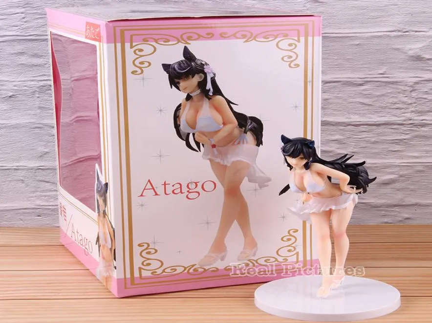 Figura do jogo Azur Lane Atago Swimsuit Ver PVC Anime Figuras de ação colecionável Decoração de brinquedos Doll T2003213464813