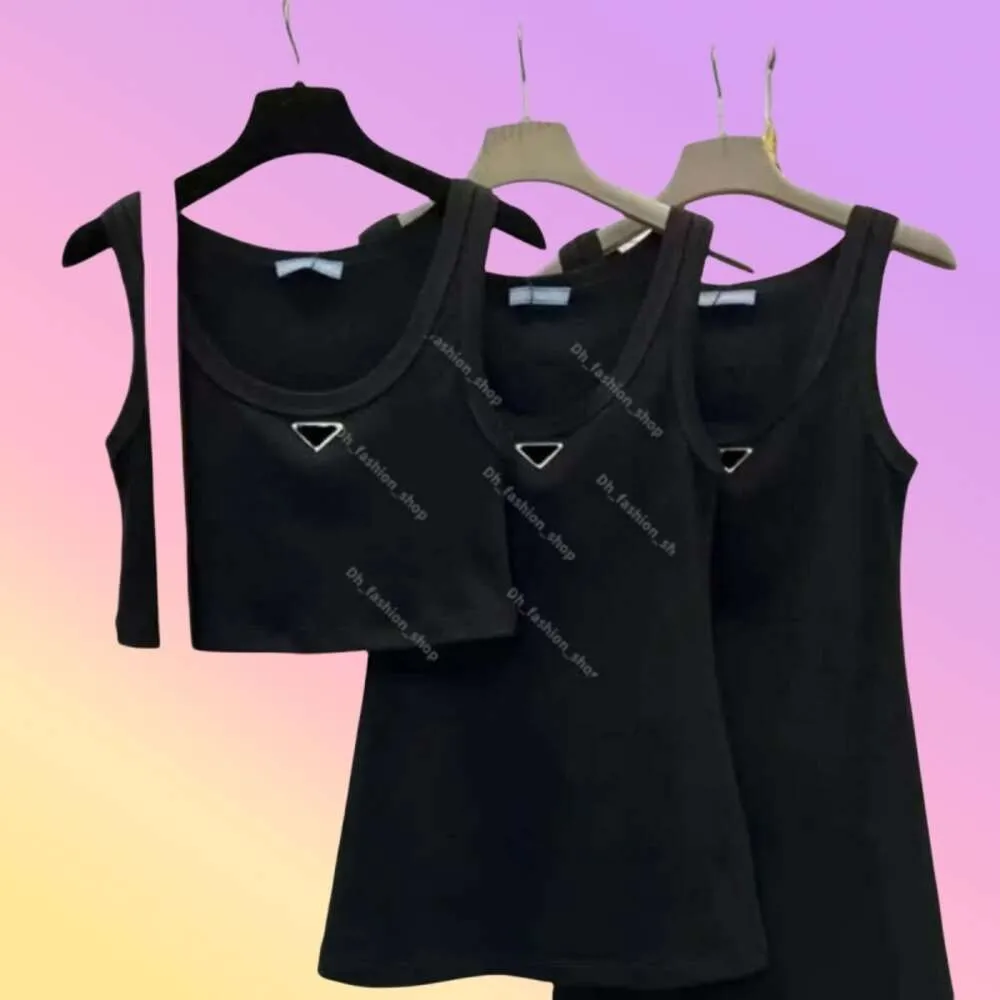 Girls tanktop Vest Prada -jurkcollectie Dames Vestrok Pra Jurk Lange Medium Korte Designer Prades Dress Letter Triangle Mouwloze Blouse Tops Kwaliteit 493