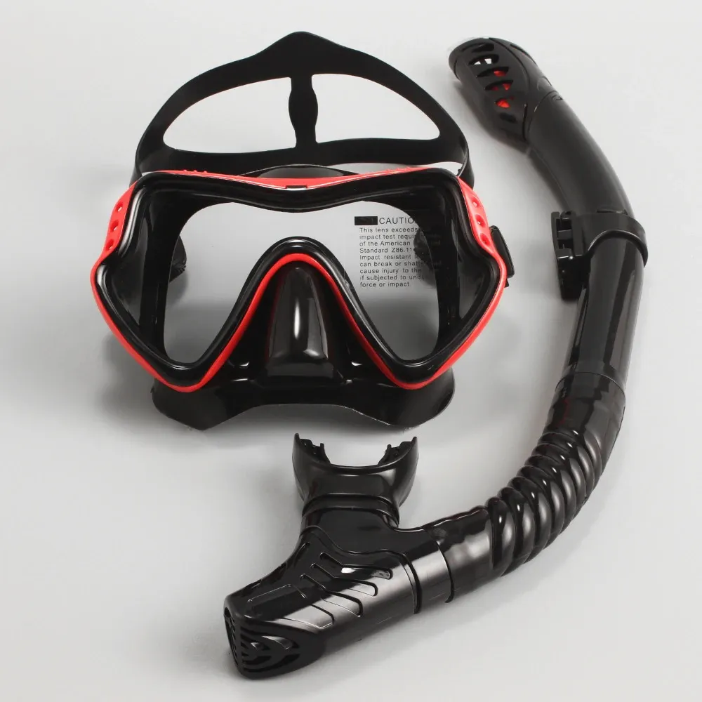 JSJM Professional Snorkel Diving Mask Snorkels Goggles Glasögon Dykningsglasögon Simning Tube Set Snorkel Mask Vuxen unisex 240411