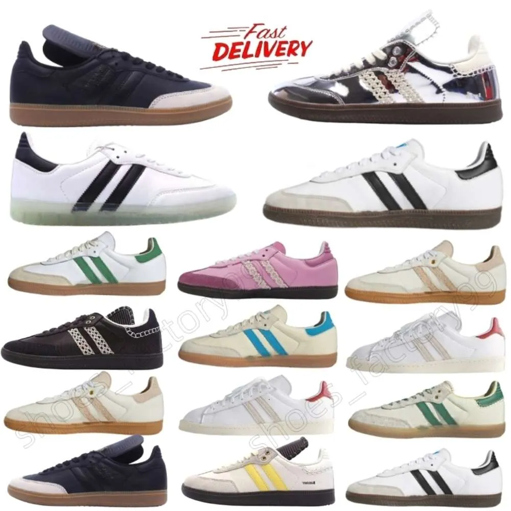 Designer shoes OG sambaas Sneakers Trainers White Core Black Bonners 2024 new just released Vegan Black White Gum Mens Blue Beige