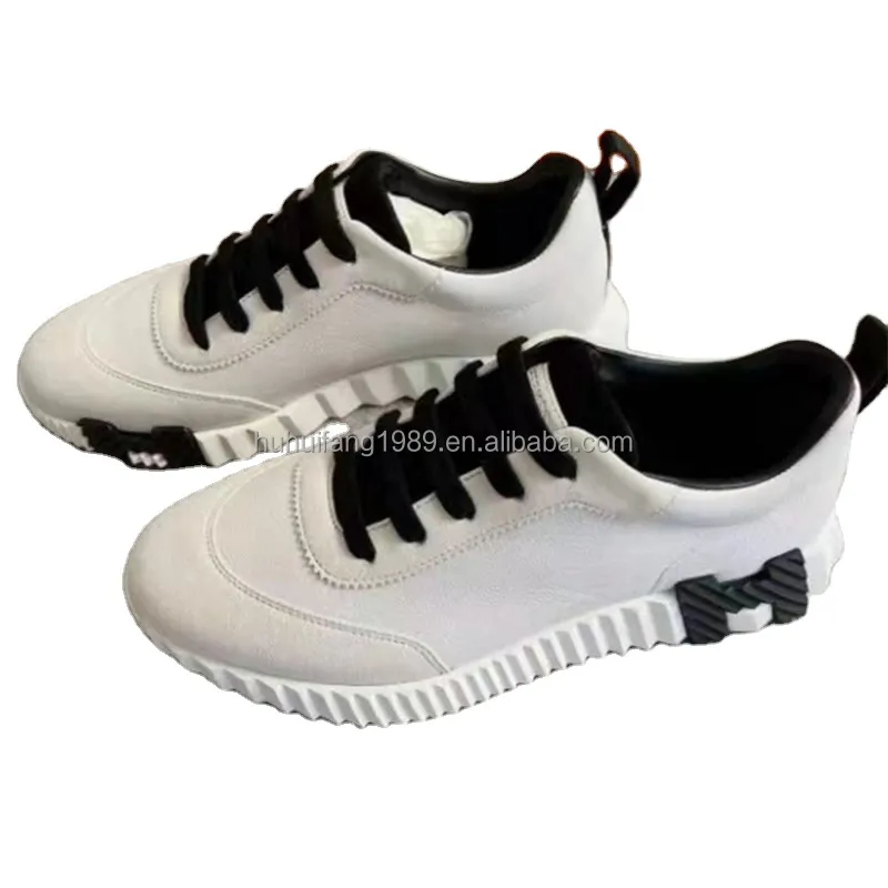 Leather Casual Sneakers: 2024 New Women's Luxury Designer Flat Platform  Lace-Up Tennis Shoes, Breathable Mixed Color Retro Trainers