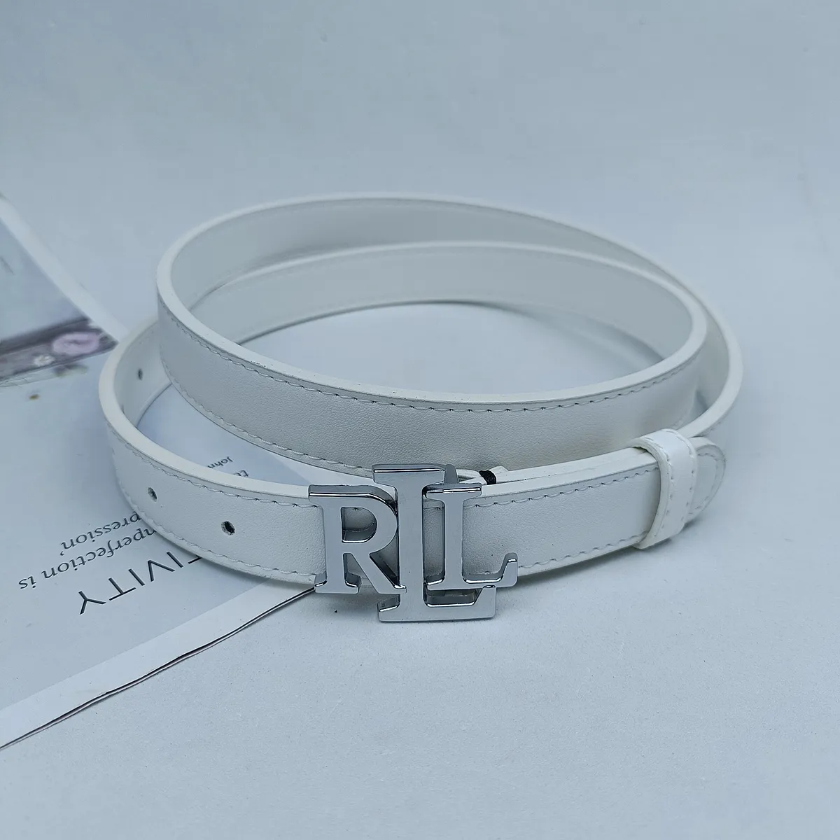 Womens Rll Brand Letter Buckle Leather Designer Belt... From  display picture 1