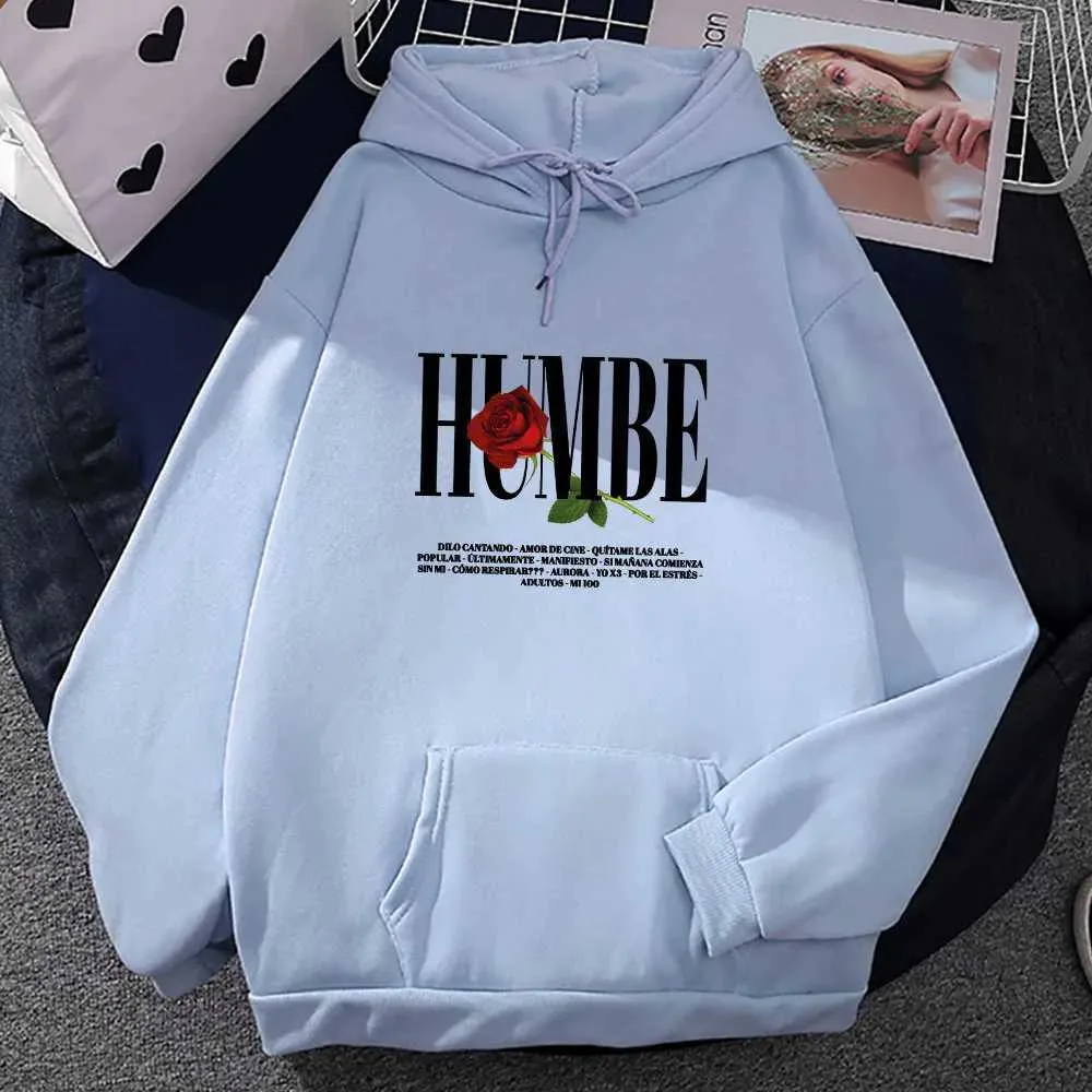 Pink Rose Print Hoodie With HUMBE Graphic – Oversized Streetwear