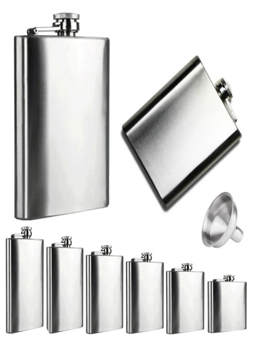 BOOM MATHER 6 Tamanhos 4oz10oz O aço inoxidável Bolso Hip Flask Retro Whisky Flask Liquor Treff com funil em vovotrade6246576