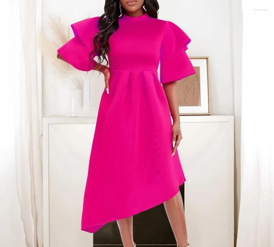 Casual Dresses Fashion 2024 Summer Evening Party for Women Elegant Double Sleeve Banket Dress