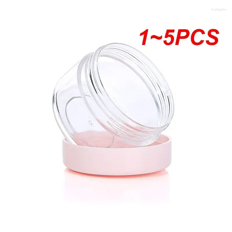 Bouteilles de rangement 1-5pcs voyage rond en plastique cosmétique bac de maquillage nail art de nail