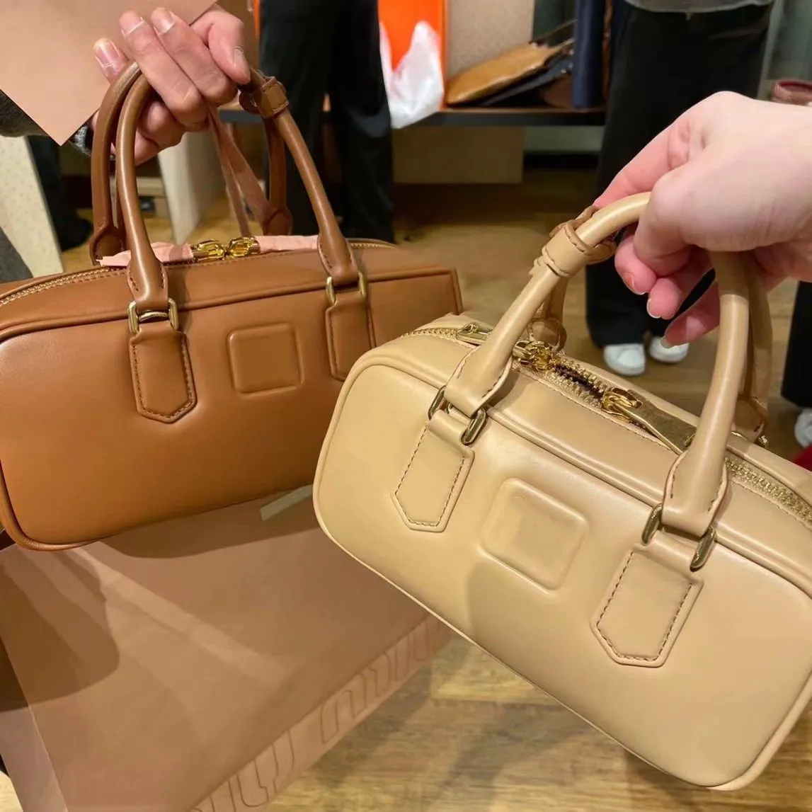 Designer Marke Tasche Leder Vintage Bowling Bag Damen GroBe Kapazitat Hoher Aussehen Level Kissen Tote Einer Schulter Slant Span Tasche 2024 Neue High End Buchstabenbeutel Von 28 25 DHgate