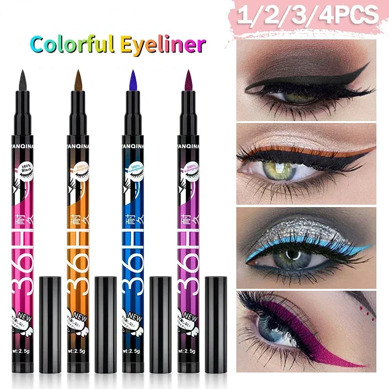 Eyeliner Eyeliner líquido preto Eyeliner lápis 36H Longo líquido líquido líquido caneta Quickdry No Blooming Cosmetics Tool