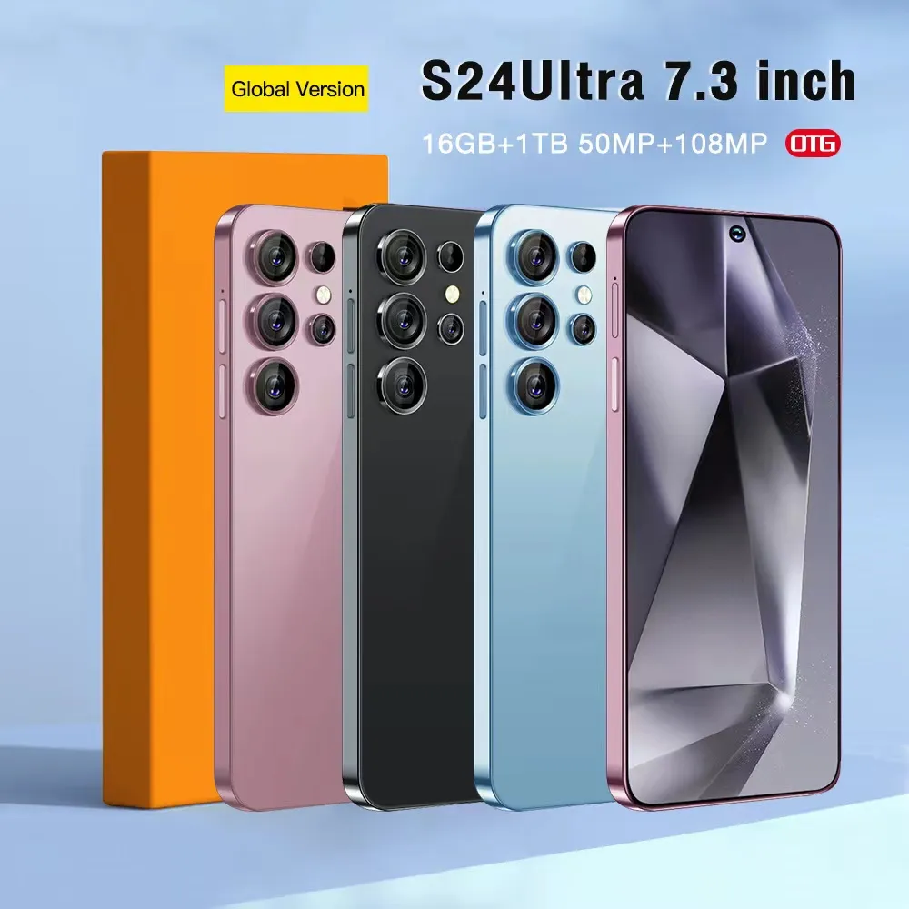 7,3 дюйма S23 Ultra S23 S24 Ultra Phone 1TB 16G 1T 5G Android Сотовые телефоны Мобильные телефоны Android