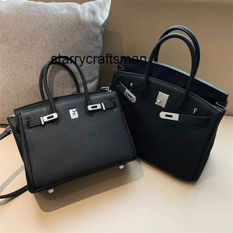 Women Luxury Handbag L Advanced genuine leather Togo lychee pattern bag 2023 new fashionable high-capacity portable shoulder bag made of cowhide