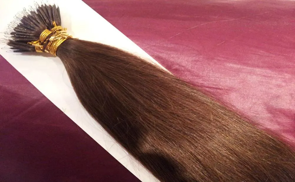 DHL 100 indian human queen hair products 5A 16quot 26quot 1gs 100sset stick tip nano ring hair extensions 49075037
