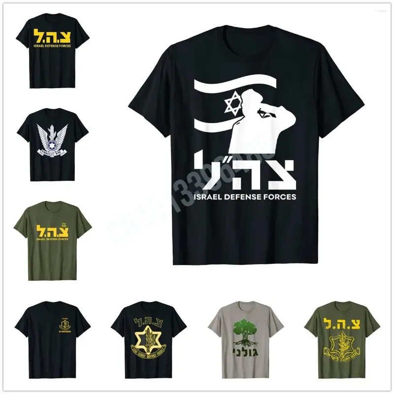 Herr t-skjortor mer design idf zahal t-shirt israelisk armé israel försvar kraft skjorta hip hop tops bomull tees